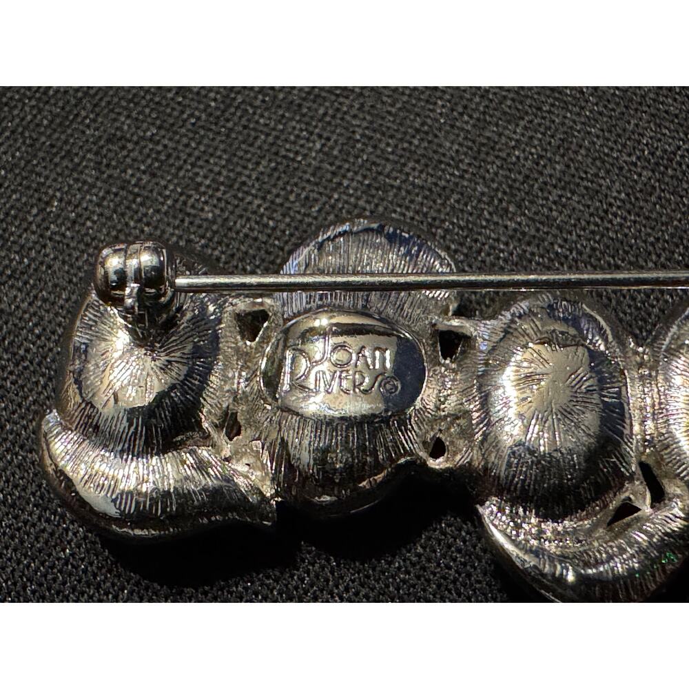 Vintage Joan Rivers Millenium 2k Rhinestone Brooch - Picture 5 of 5